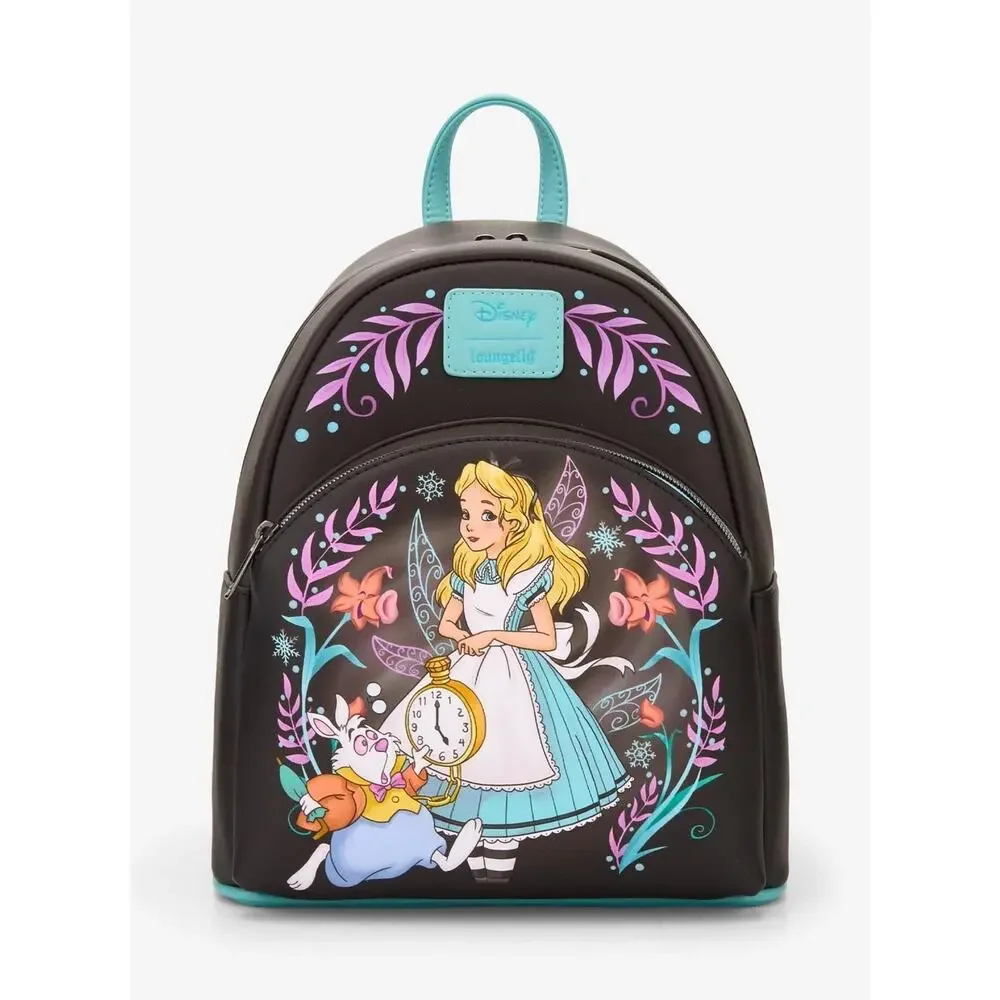 Loungefly Disney Alice In Wonderland Winter Drawing Mini Backpack - Picture 1 of 6